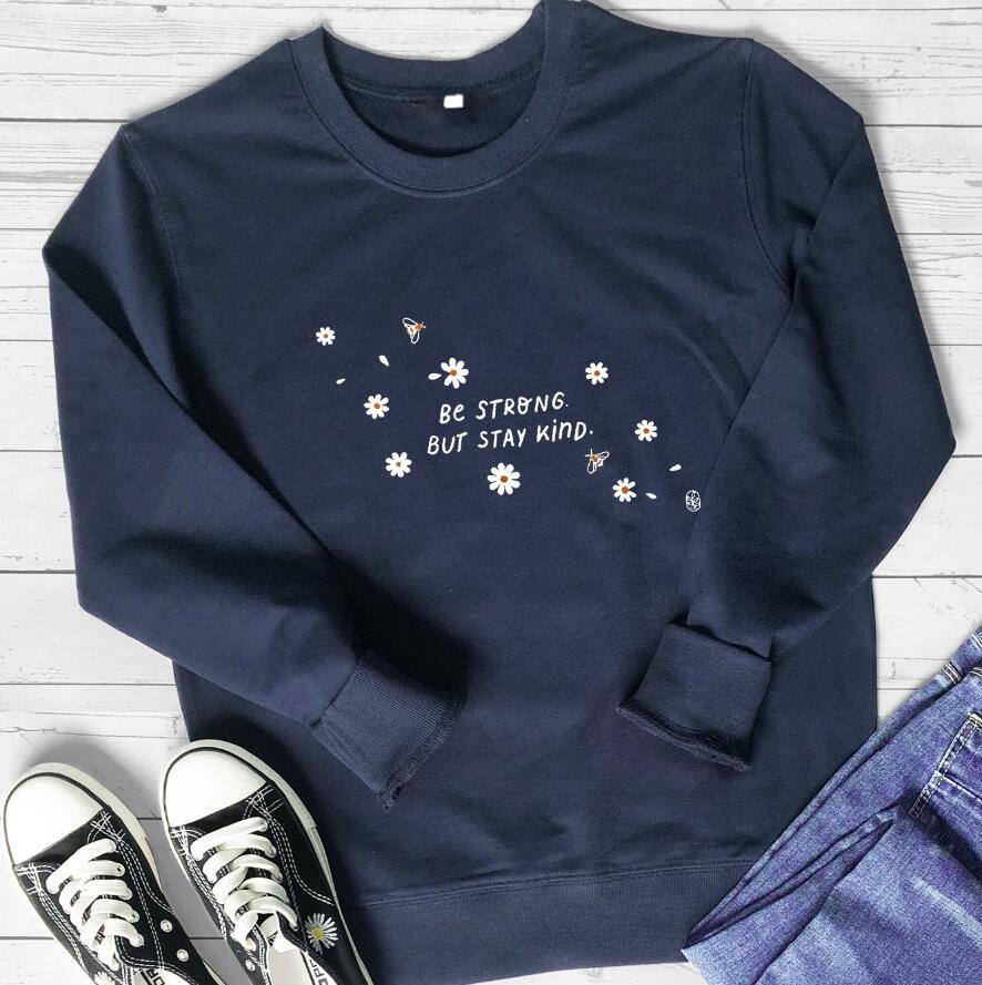 Sweat-shirt femme avec message inspirant et design floral Chic & Stil