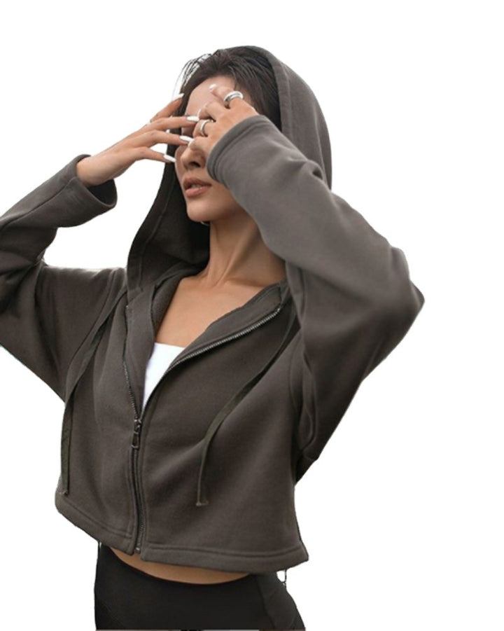 Cropped hoodie for women with sporty cut Lune London