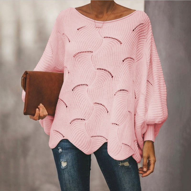 Knitted sweater for women with an airy structure and a loose fit Lune London
