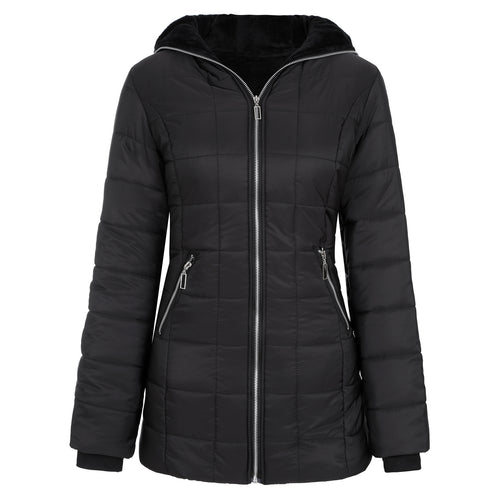 Ladies functional sporty jacket with hood and insulating lining Lune London