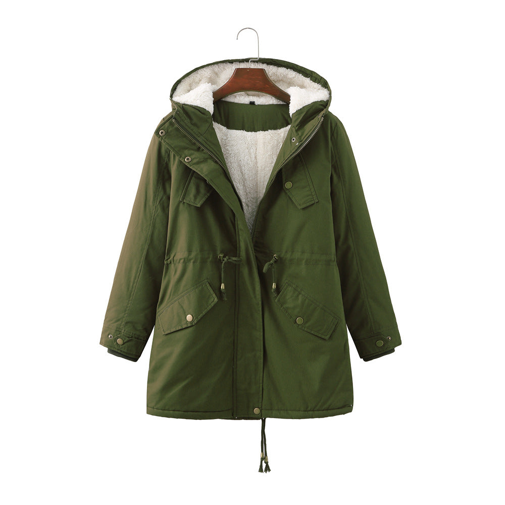Ladies warm padded parka coat Lune London
