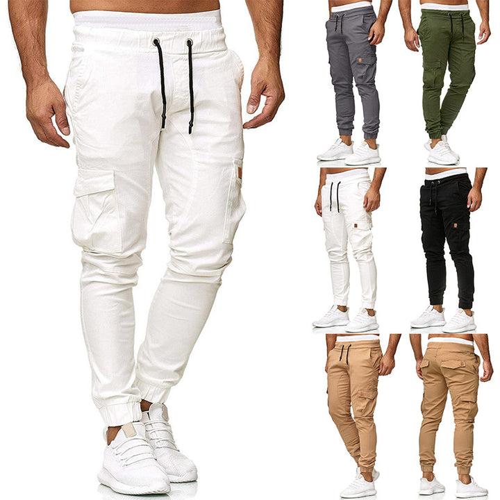 Men's cargo joggers with functional side pockets and an elastic waistband Lune London