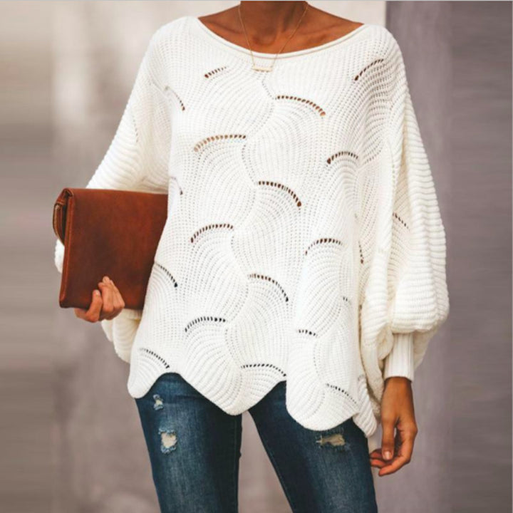 Knitted sweater for women with an airy structure and a loose fit Lune London