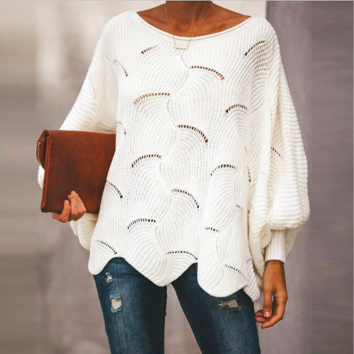 Knitted sweater for women with an airy structure and a loose fit Lune London
