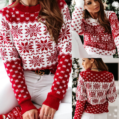 Elegant sweater for women with attractive snowflake pattern Lune London