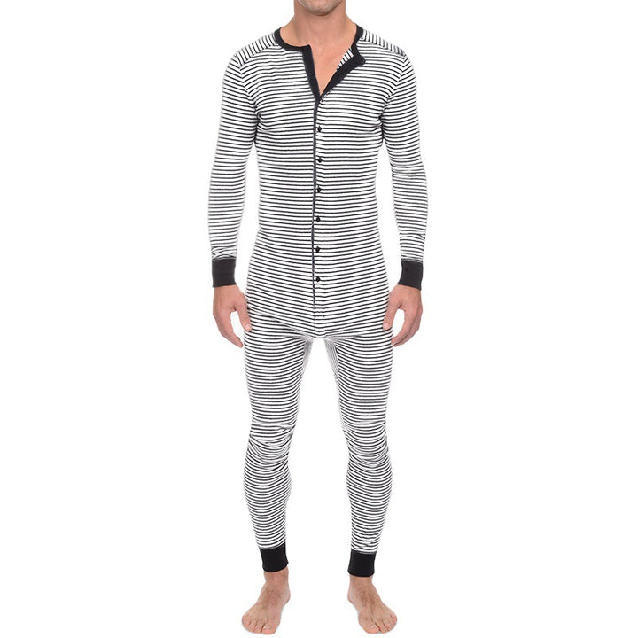 Men's long sleeve pajama set with a comfortable button design Lune London
