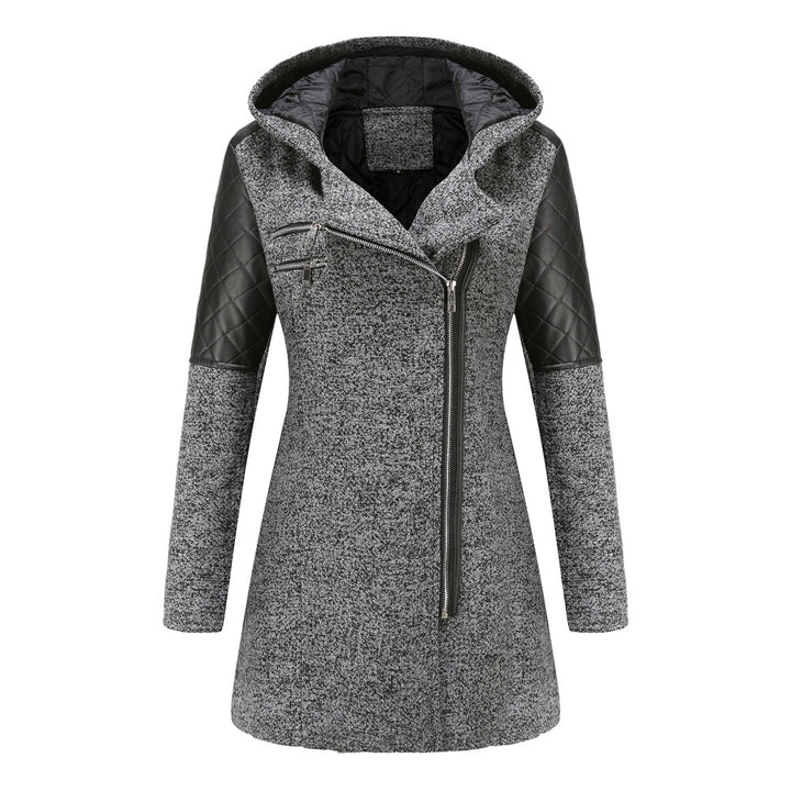 Women's trendy transition jacket with hood and quilted inserts Lune London
