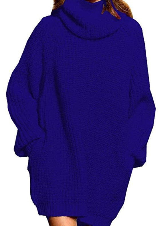 Oversized knitted sweater for women with high collar and relaxed sleeves Lune London