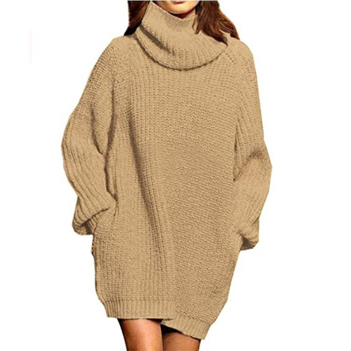 Oversized knitted sweater for women with high collar and relaxed sleeves Lune London