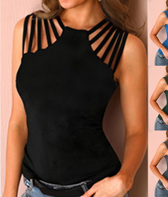 Sleeveless top for women with fitted cut in high-quality material Lune London