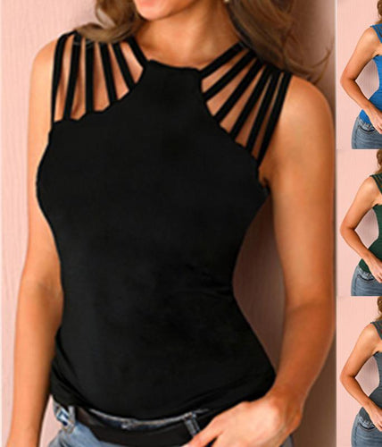 Sleeveless top for women with fitted cut in high-quality material Lune London