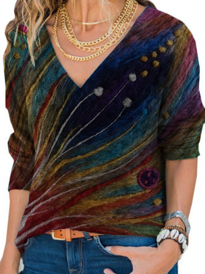 Viscose blouse for women with creative pattern Lune London