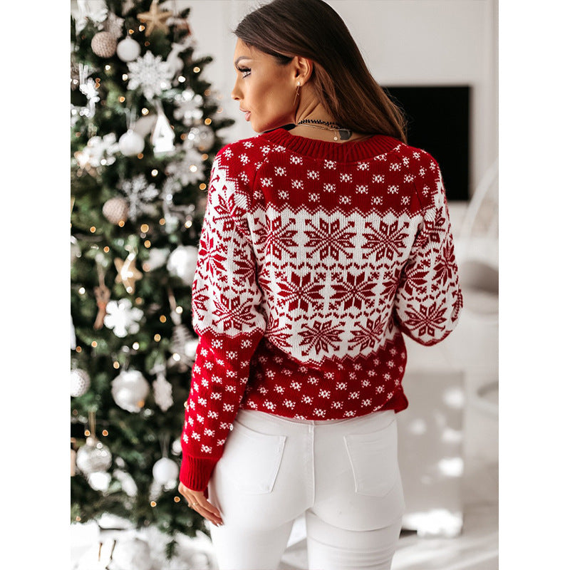 Christmas sweater for women with festive snowflake design Lune London