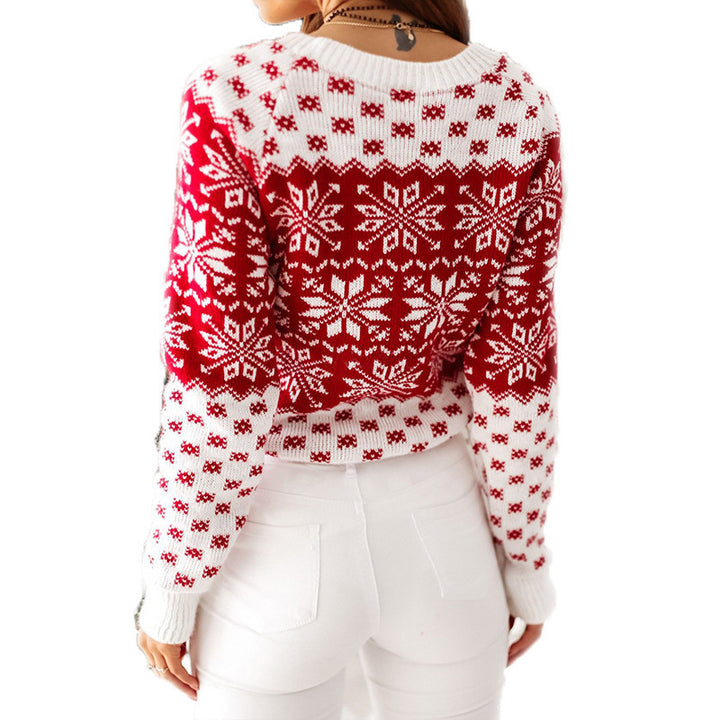 Christmas sweater for women with festive snowflake design Lune London