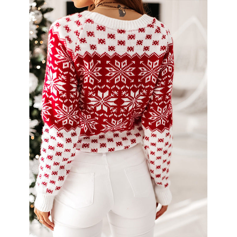 Elegant sweater for women with attractive snowflake pattern Lune London