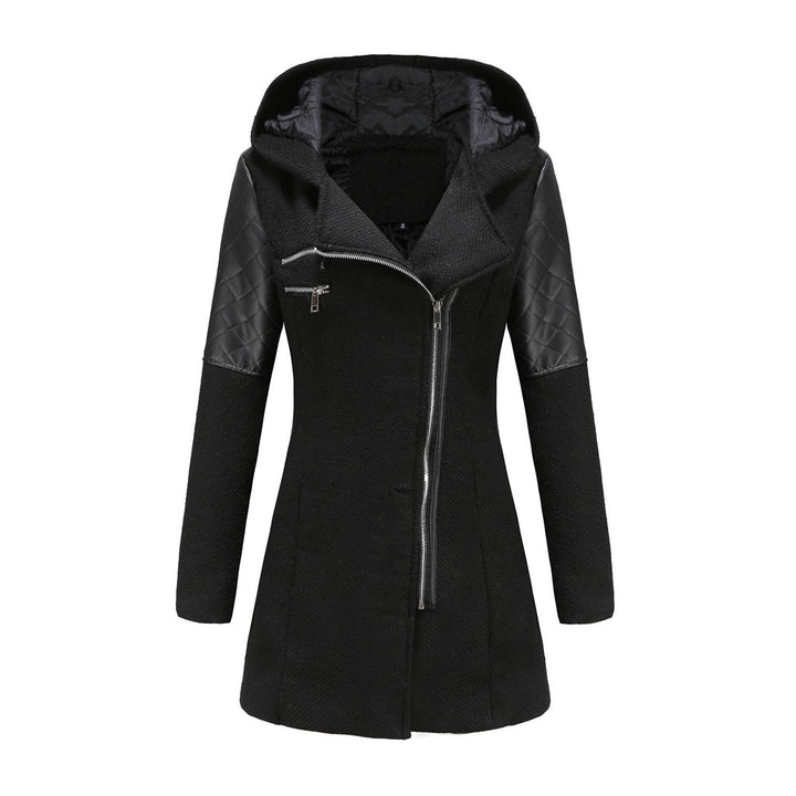 Women's trendy transition jacket with hood and quilted inserts Lune London