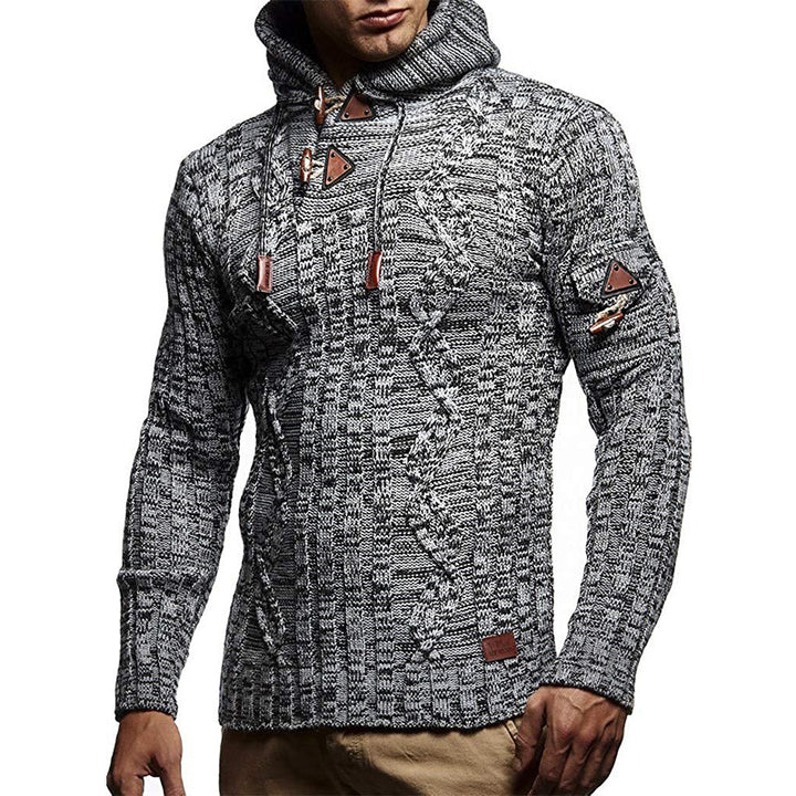 Men's knit hoodie with a high-quality structure Lune London