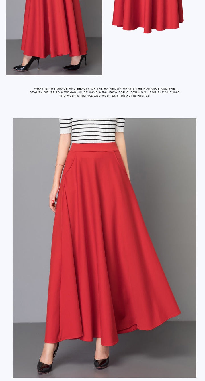 Jupe maxi femme avec une silhouette élégante en A et une coupe volumineuse Chic & Stil