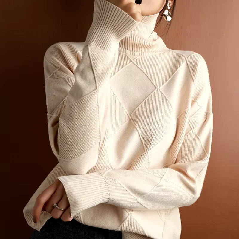 Lune London | Soft, cozy roll neck knit sweater