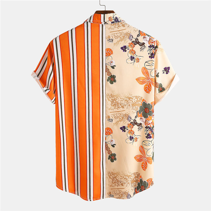 Men's short sleeve leisure t-shirt with nautical print Lune London