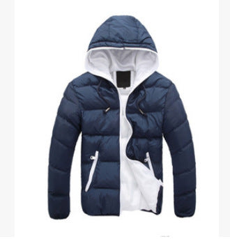 Lightweight quilted jacket for men with hood and side zip pockets Lune London