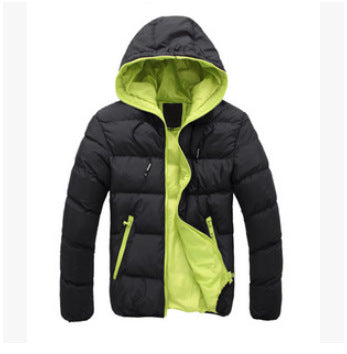Lightweight quilted jacket for men with hood and side zip pockets Lune London