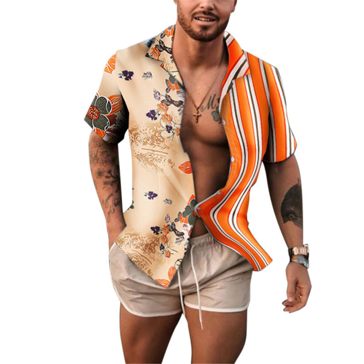 Men's short sleeve leisure t-shirt with nautical print Lune London