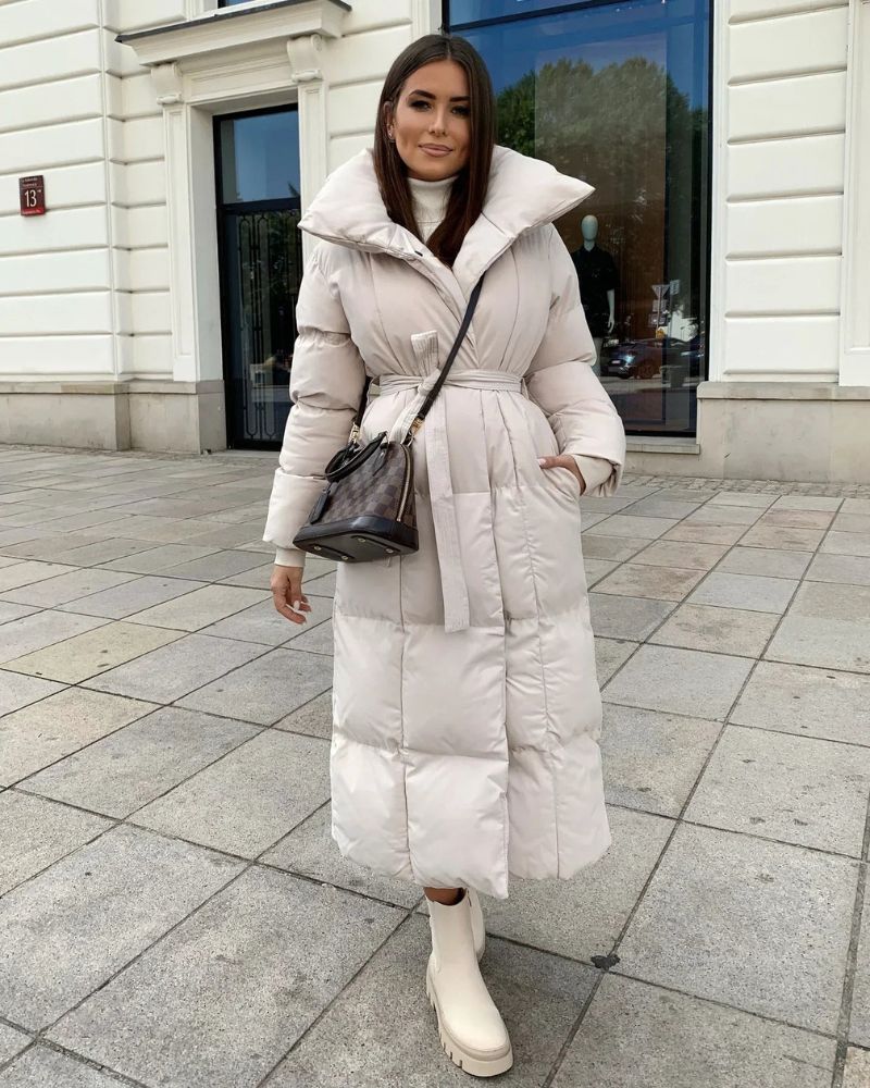 Lune London | Long Puffer Jacket with Belt