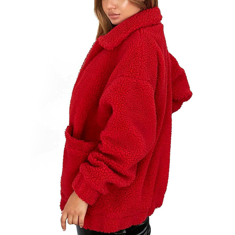 Lune London | Women's Fleece Sweatshirt with Wide Collar