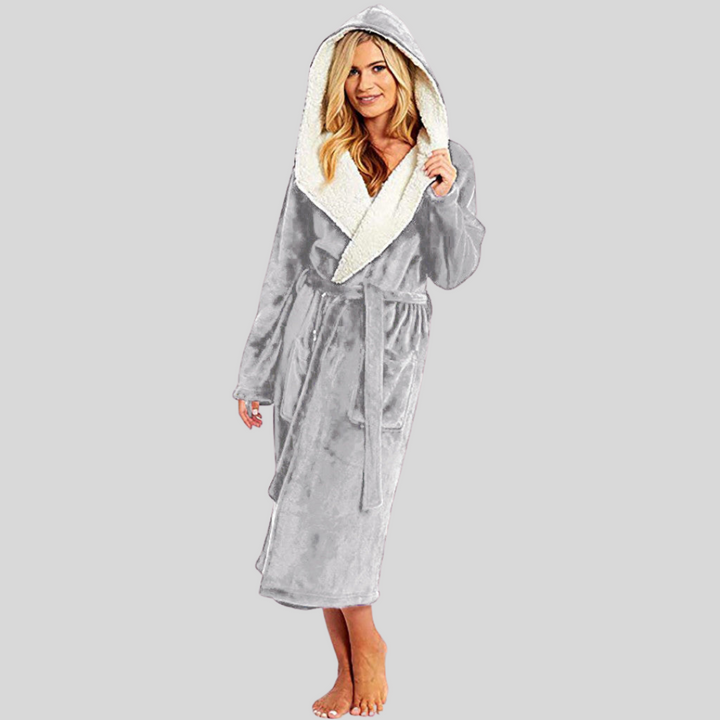 Lune London | Luxury Bathrobe Women Soft Hood and Practical Details
