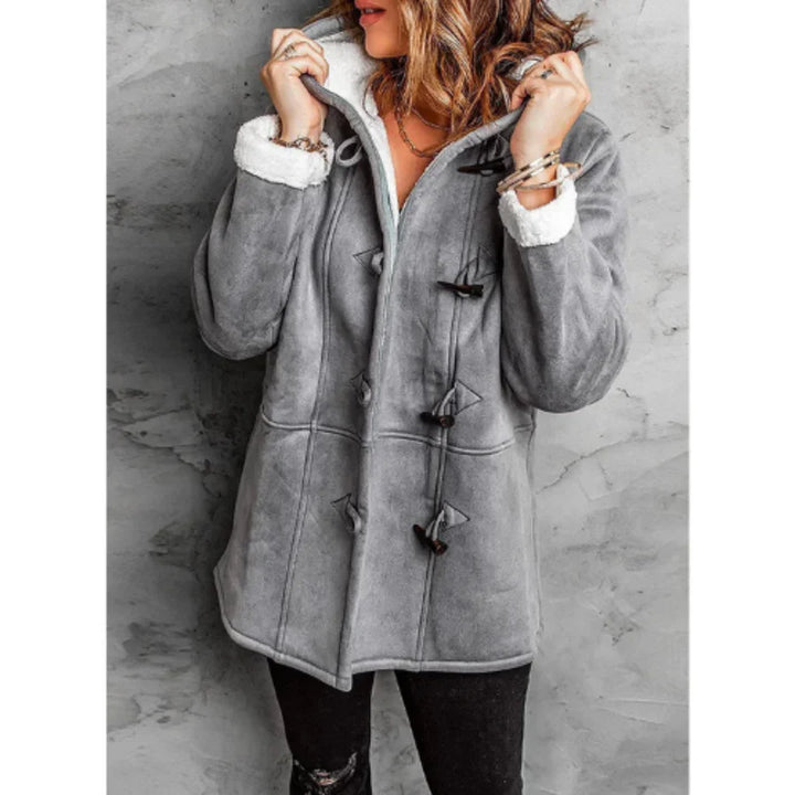 Lune London | Jacket - Loose Fit - Fleece Lining - Mid-Length - Hood - Lace Closure