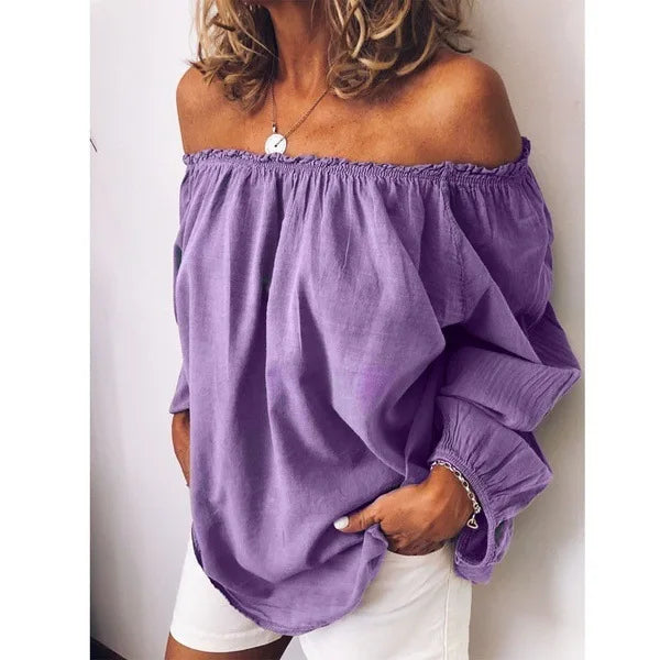 Lune London | Off Shoulder Blouse with Elegant Balloon Sleeves