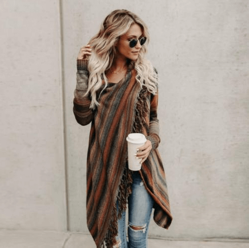 Lune London | Gilet en maille mi-long automne et hiver