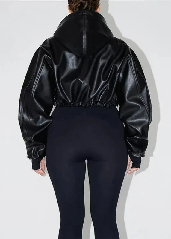 Lune London | Leather Hooded Jacket – Slim Fit Design