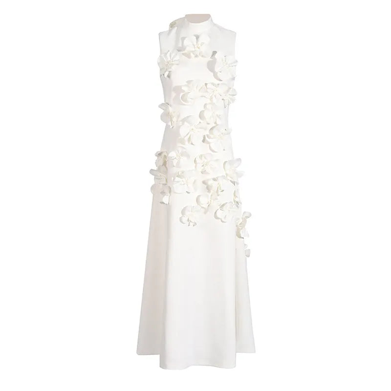 Lune London | Long Pink Dress with Flowers