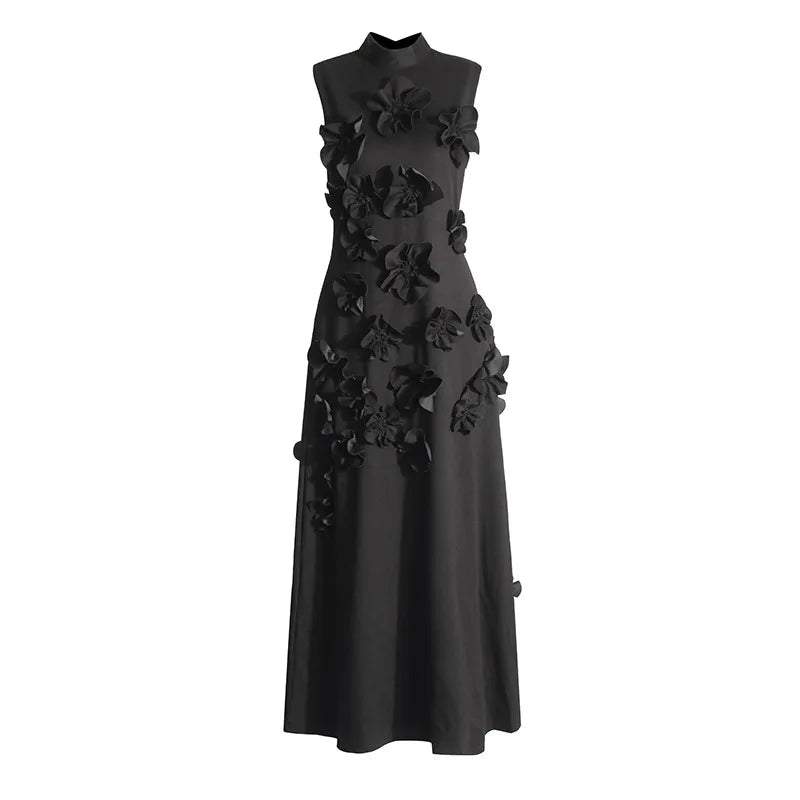 Lune London | Long Pink Dress with Flowers