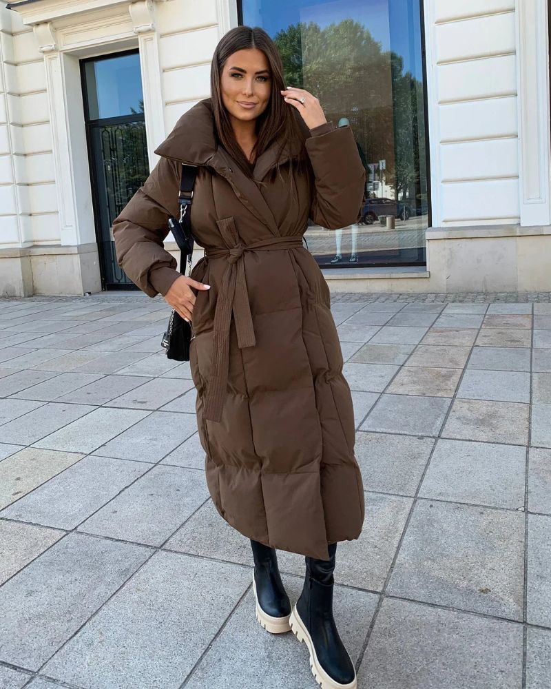 Lune London | Long Puffer Jacket with Belt