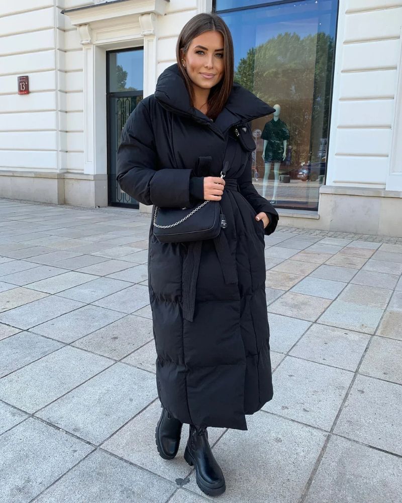 Lune London | Long Puffer Jacket with Belt