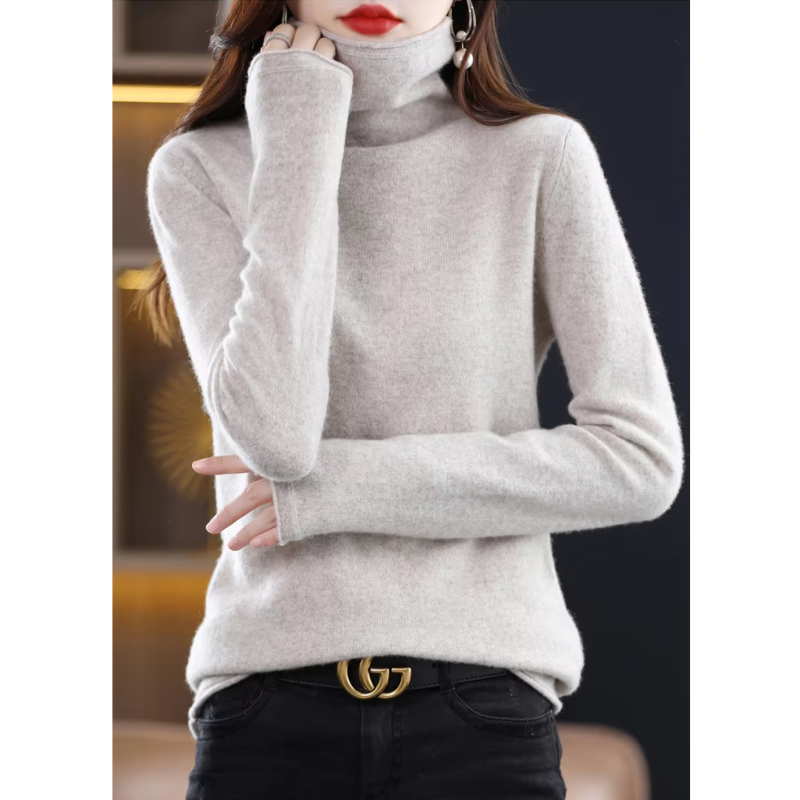 Lune London | Luxe Cashmere Pullover Women Soft Roll Neck Sweater Warm & Stylish