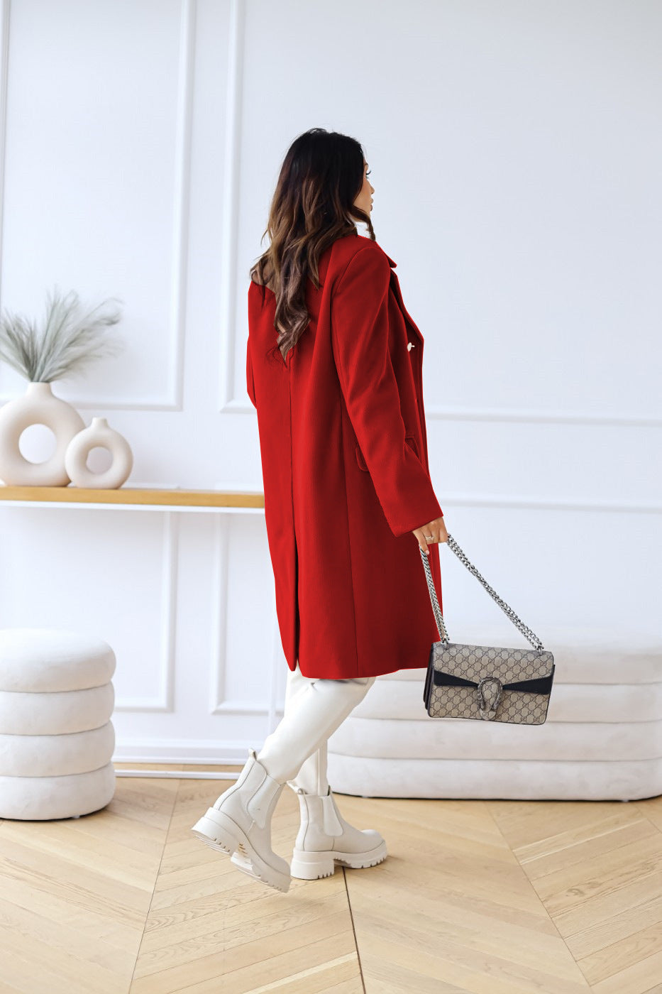 Lune London | Coat - Double-breasted - Wool blend - Tailored fit - Classic width lapels