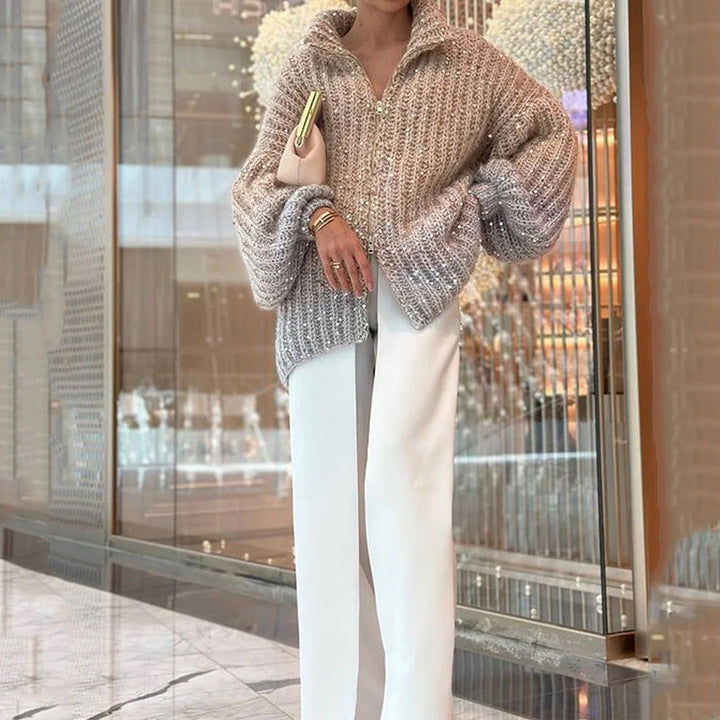 Lune London | Knit cardigan with glitter sequins