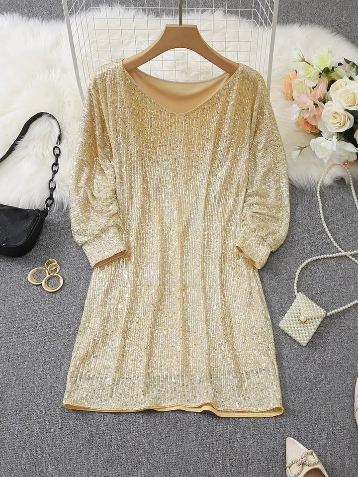 Lune London | Party sequin dress with contrast
