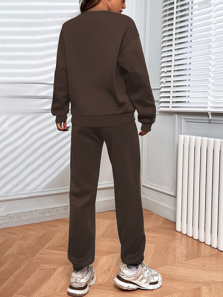Lune London | Jogging Set - Oversized Sweatshirt & High-Waisted Jogger - Soft & Comfortable