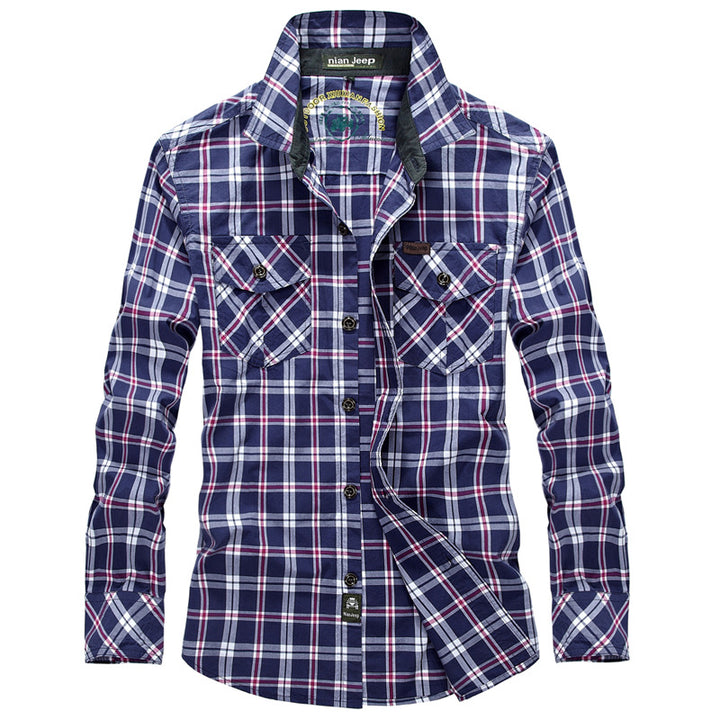 Men's plaid shirt with two chest pockets Chic und Stil