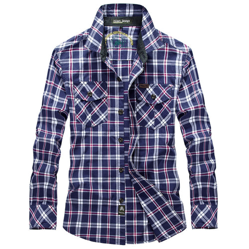 Men's plaid shirt with two chest pockets Chic und Stil