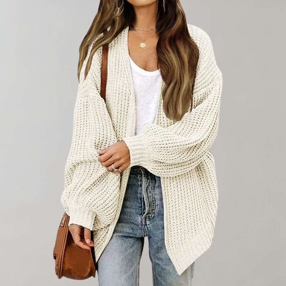 Lune London | Cozy open cardigan with bishop sleeves