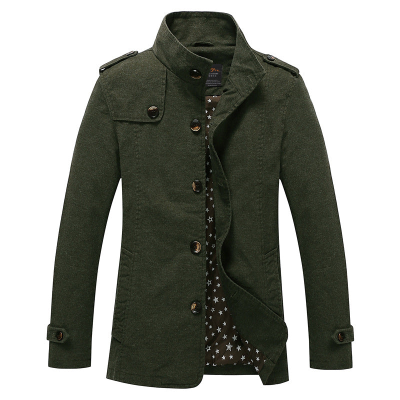 Elegant and stylish quilted jacket for men with high collar Lune London