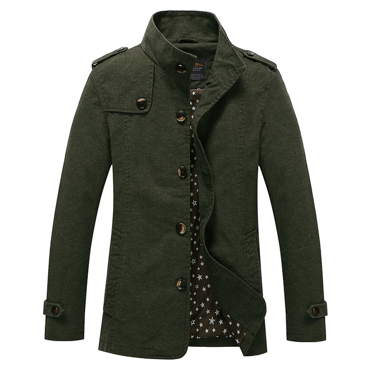 Elegant and stylish quilted jacket for men with high collar Lune London