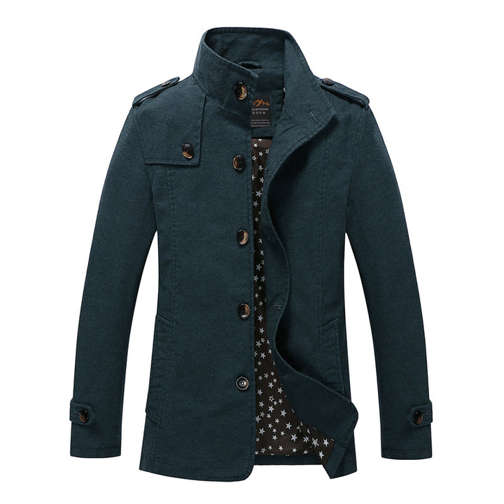 Elegant and stylish quilted jacket for men with high collar Lune London