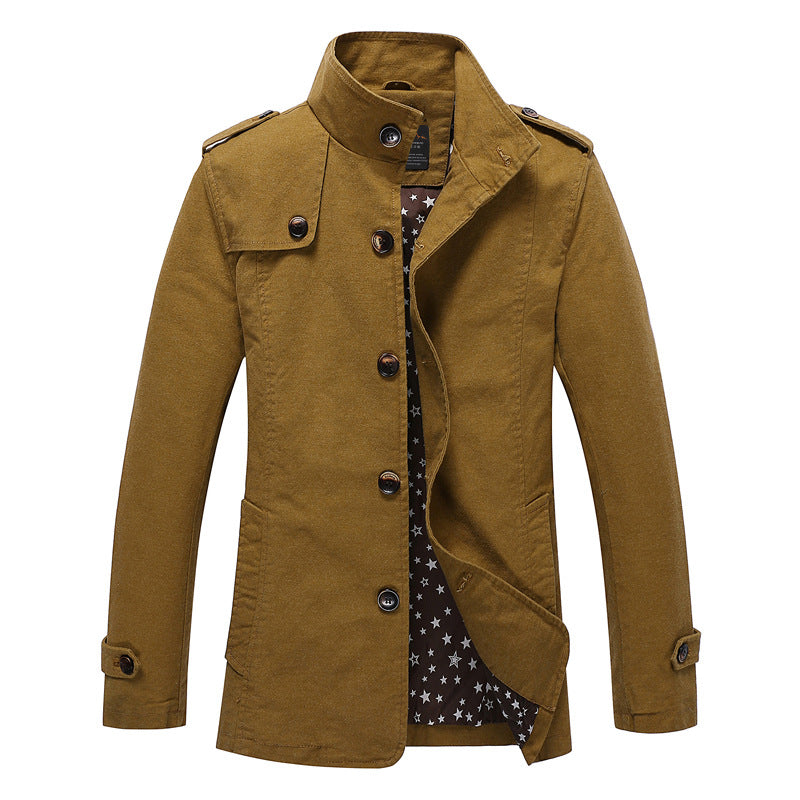 Elegant and stylish quilted jacket for men with high collar Lune London